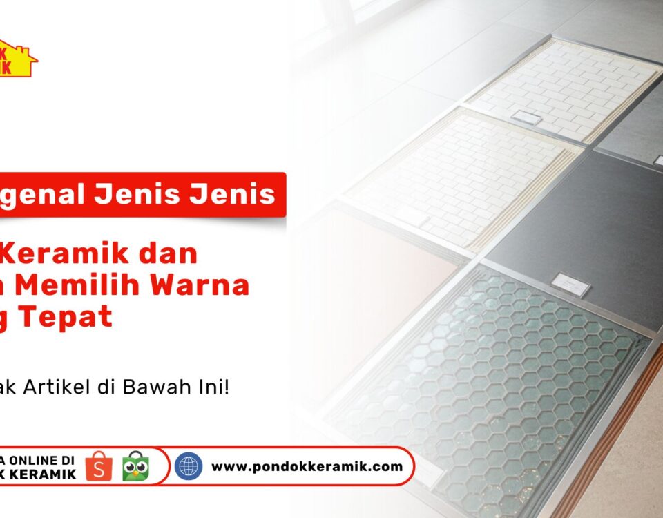 Berbagai sampel ubin dengan berbagai warna nat yang terpasang sebagai visual mengenal jenis jenis nat keramik dan cara memilih warna yang tepat