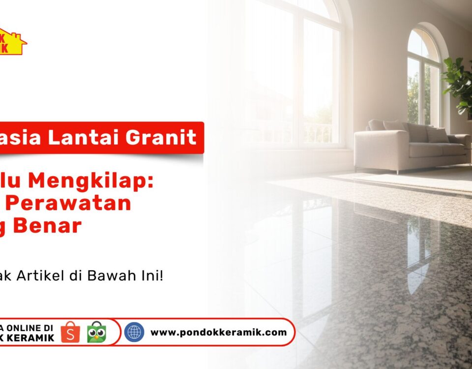 Tampilan lantai granit motif abu-abu yang mengkilap terkena pantulan cahaya matahari sebagai visual rahasia lantai granit selalu mengkilap: tips perawatan yang benar
