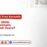 Tampilan interior ruang tamu modern menggunakan Prediksi Tren Keramik Lebaran 2026: Motif Minimalis Tetap Jadi Juara? warna putih