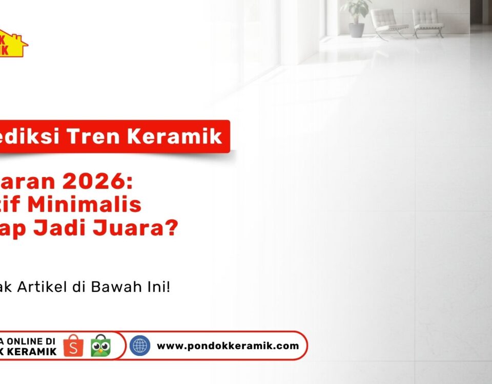 Tampilan interior ruang tamu modern menggunakan Prediksi Tren Keramik Lebaran 2026: Motif Minimalis Tetap Jadi Juara? warna putih