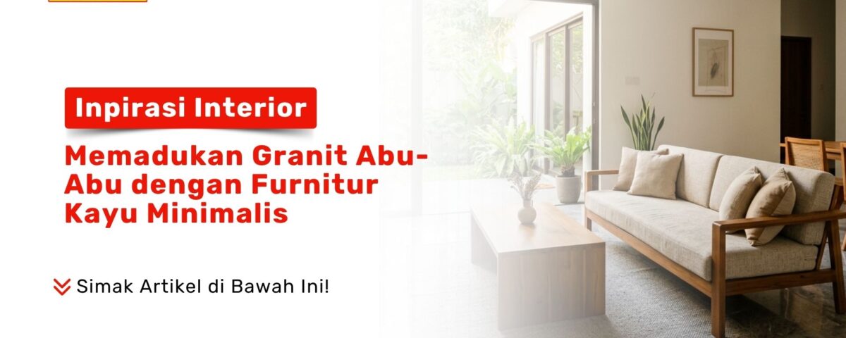 Suasana ruang tamu mewah yang menerapkan Inspirasi Interior Granit Abu-Abu lantai marmer dengan sofa furnitur kayu minimalis dari Pondok Keramik